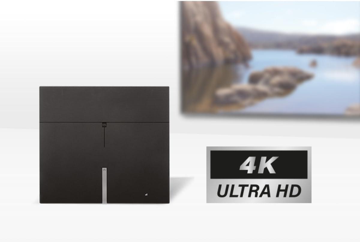 One For All One for All 16472 HDTV 1080p Amplified Indoor TV Antenna 50 Mile Range with Multi Directional Reception, 8 Feet Coaxial Cable & Signal Level Indicator - Black