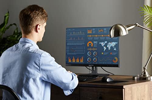 Amazon Basics Amazon Basics IPS Monitor 75 Hz Powered with AOC Technology FHD 1080P HDMI, Display Port and VGA Input VESA Compatible Built-in Speakers for Office and Home, 27 in, Black