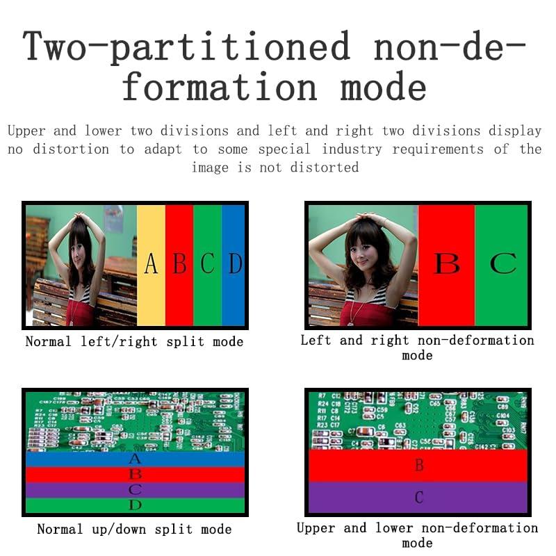 ICUIXIAN 4K HDMI KVM Switch 4x1 4 Port HDMI Multiviewer KVM Switch Support Keyboard Hotkey Switching 4 in 1 Out Audio KVM Switch with 5 Display Modes, for Camera, Laptop, PC, TV