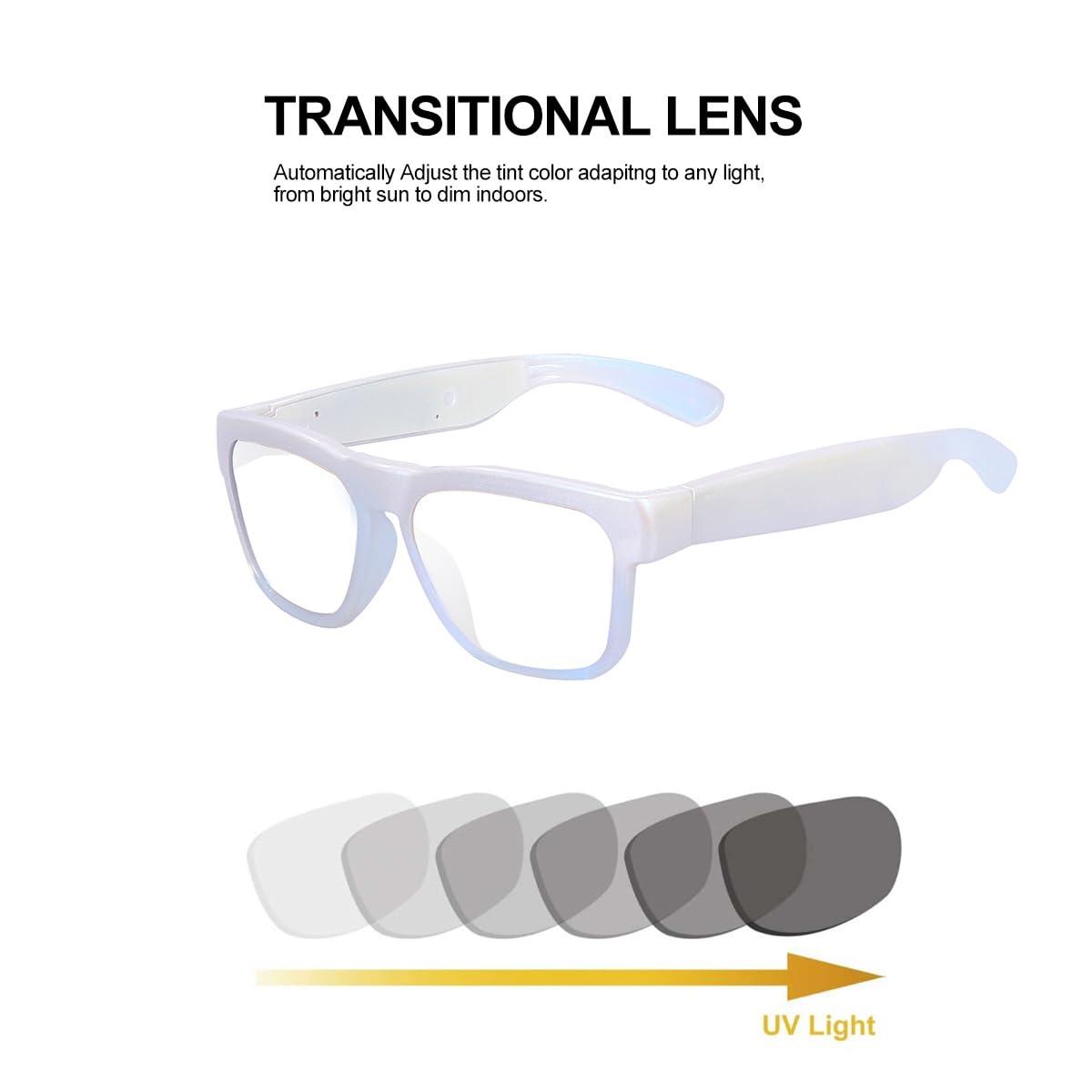 OhO sunshine OhO Smart Glasses,32G MP3 Bluetooth Sunglasses with Open Ear Speaker Headphone, Indoor&Outdoor Sports,Polarized UV Protection,For Men Women