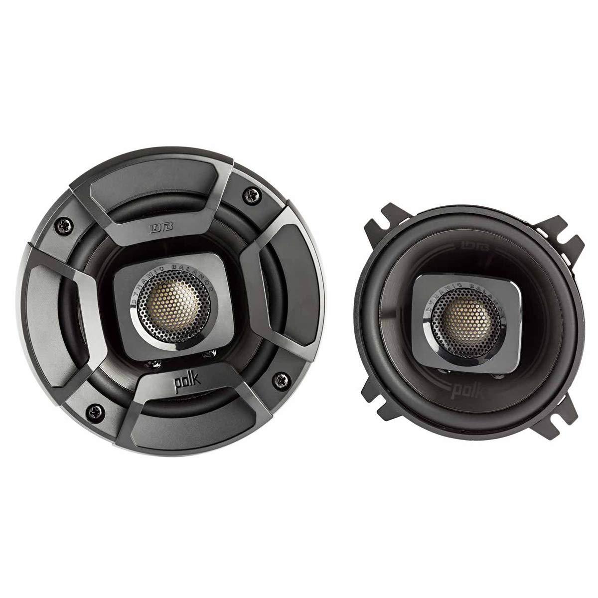 Polk Audio POLK AUDIO DB402 DB+ Series 4\" Coaxial Speakers with Marine Certification, Black