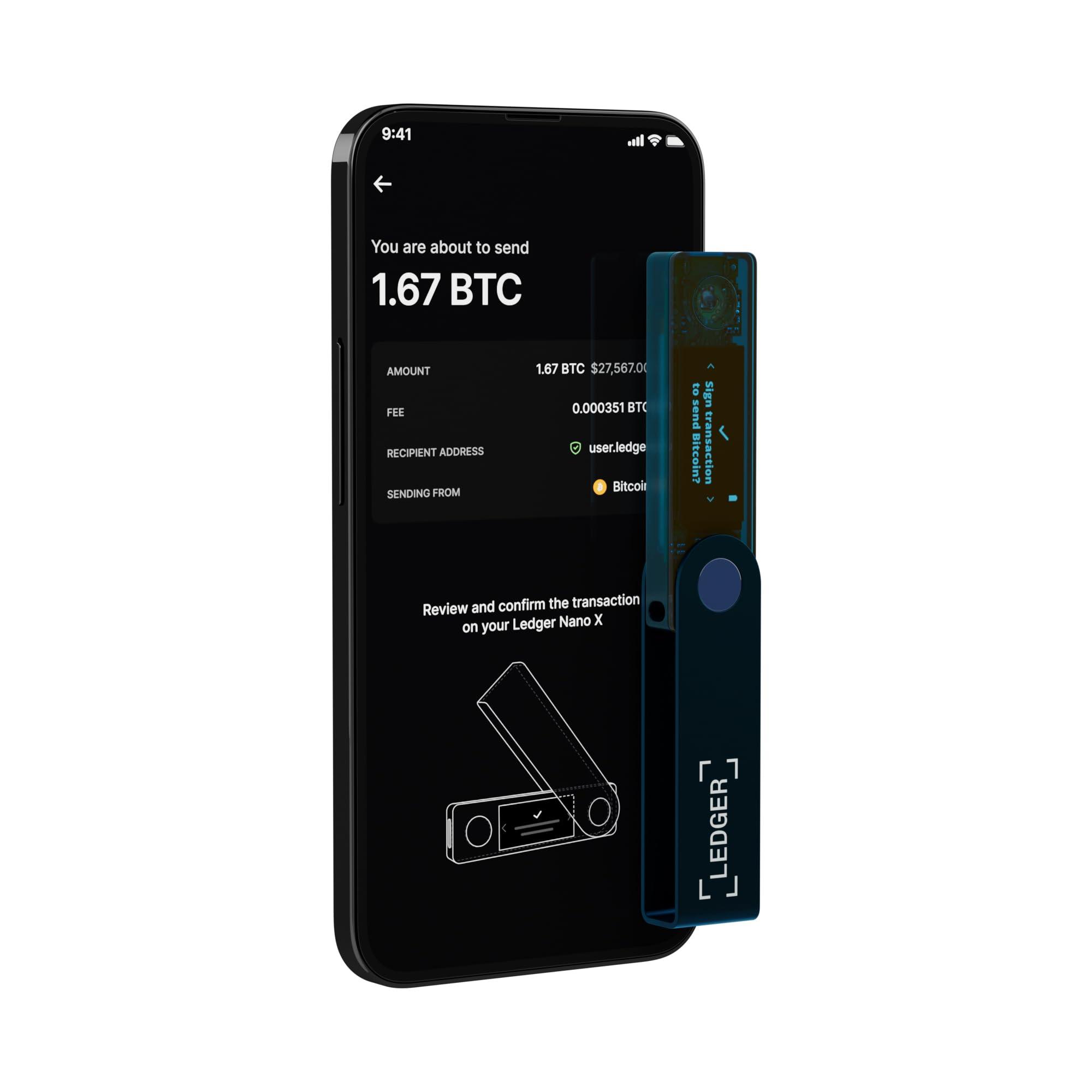 Ledger Ledger Nano X - Secure and Manage Your Crypto & NFTs on-The-go with Our Bluetooth-Enabled Hardware Wallet (Sapphire Blue)