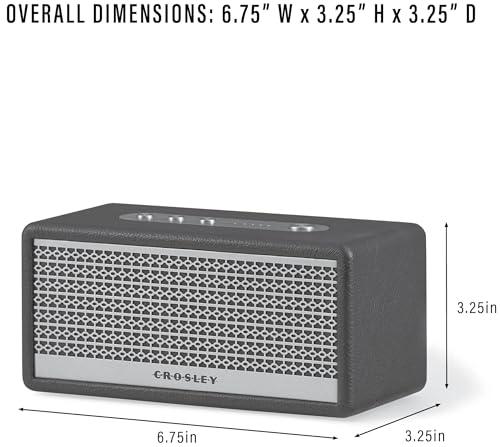 Crosley Crosley CR3113A-BK Montero Small Portable Rechargeable Bluetooth Speaker, Black