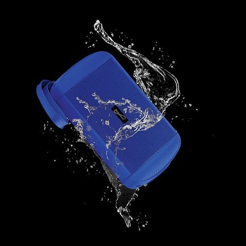 Supersonic Supersonic SC-1450IPX Water Resistant Portable Bluetooth TWS Speaker, IPX6 Water Resistant, Secure Pairing, Micro SD Card Slot, 3.5mm Input, Rechargeable, Convenient Wrist Band (Blue)