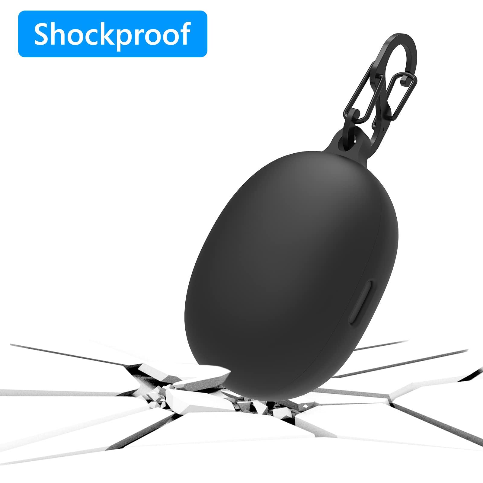 GEEKRIA Geekria Silicone Case Cover Compatible with Anker Soundcore Liberty 3 Pro True Wireless Earbuds, Earphones Skin Cover, Protective Carrying Case with Keychain Hook (Black)