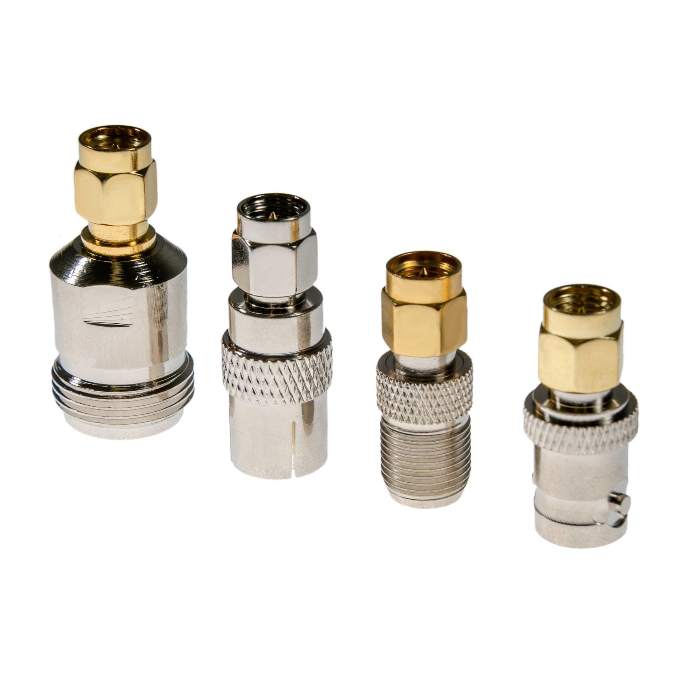 NooElec Nooelec HackRF One Software Defined Radio, ANT500 & SMA Adapter Bundle for HF, VHF & UHF. Includes SDR with 1MHz-6GHz Frequency Range & 20MHz Bandwidth, ANT-500, and 4 SMA Adapters