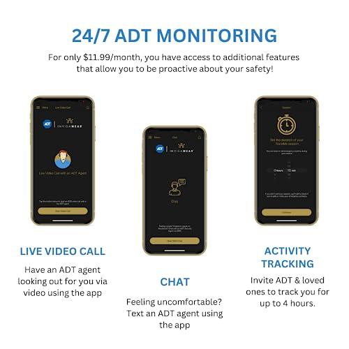 invisawear invisawear Smart Jewelry - Personal Safety Device - Gold Flower Keychain