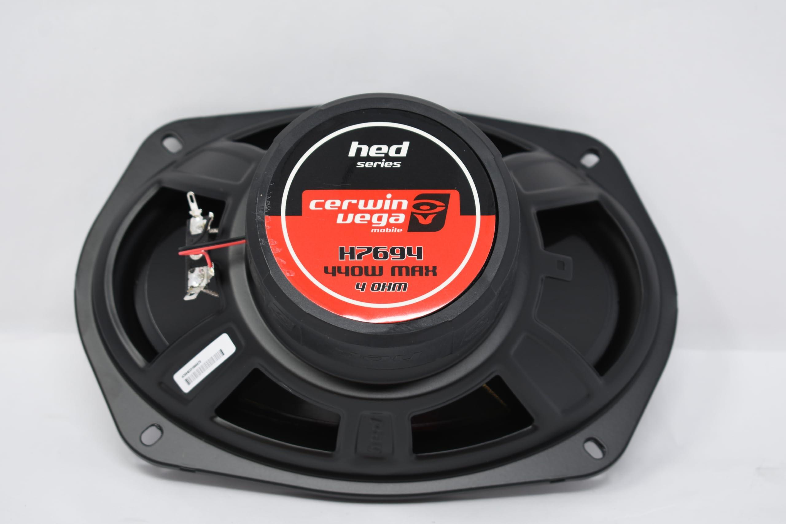 Cerwin-Vega Cerwin Vega HED Series 6\"x9\" 4-Way Coaxial Car Speakers, 4, 65W RMS/, Premium Car Audio System, Durable Steel Frame, Superior Sound Quality, Ideal for Enhanced Car Speaker H7694