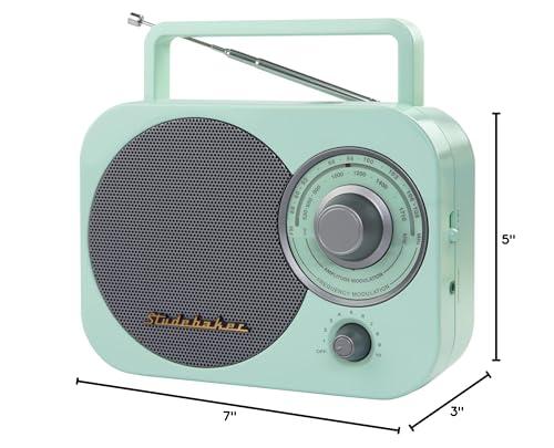 Studebaker Studebaker Mint Green Vintage Home Portable Retro AM/FM Radio with Headphone Jack - (Limited Edition)