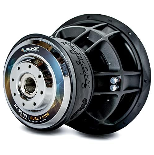 Harmony Audio Harmony Audio HA-ML151 Monolith 15" Car Stereo Competition SPL Sub 3200W Dual 1 Ohm Subwoofer