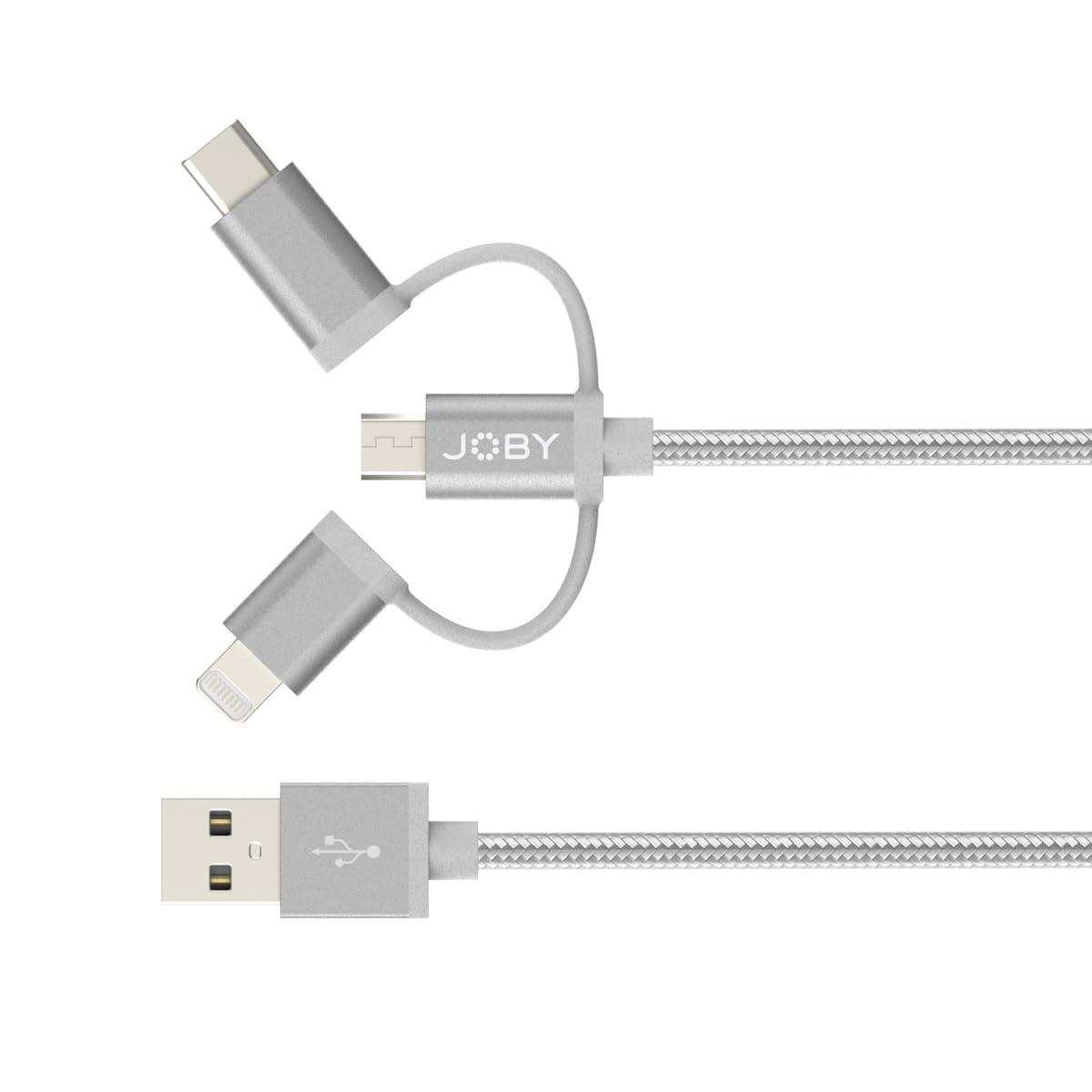 Joby Joby 3.9' 3-in-1 Universal Charge and Sync Cable, Space Gray