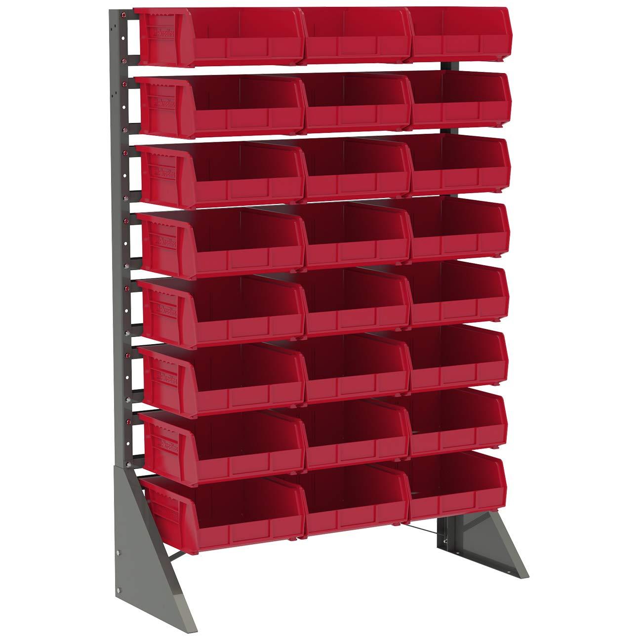 Akro-Mils Akro-Mils 30235 AkroBins Plastic Storage Bins, Space-Saving Stackable Bins, Garage Organization Bins, Pantry Organization, Craft Storage, 11-Inch x 11-Inch x 5-Inch, Black, 6-Pack