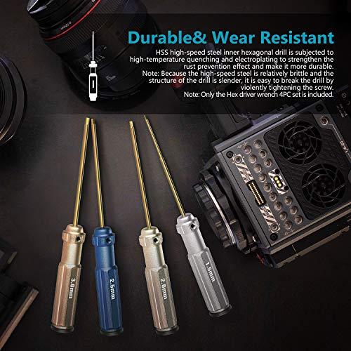 Neewer Neewer - Set of 4 Hexagonal Screwdrivers Made of Titanium Nitride with Coloured Handles.Compatible with 1.5, 2, 2.5 and 3mm Screws.