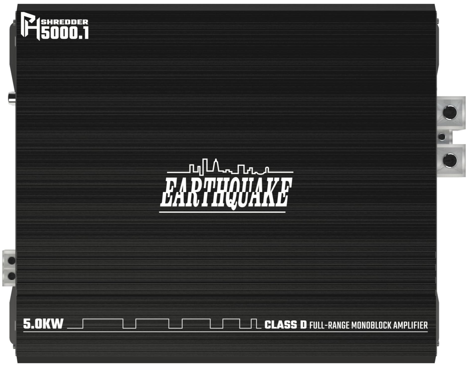EARTHQUAKE EARTHQUAKE PHS5000.1 Powerhouse Shredder Class D Digital High Current Full Range Mono Amplifier, 5500W Max Output, 1/2/4 Ohm Stable, Bass Remote Knob Included