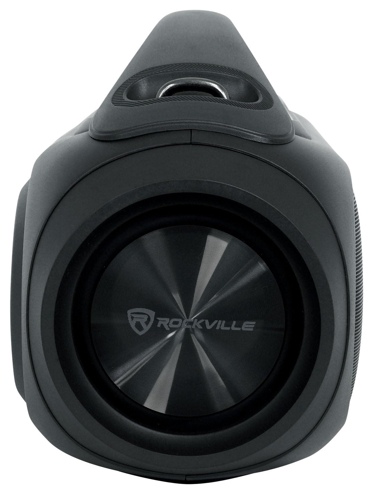 Rockville Rockville (2) GO Party MAX BASS Portable LED Bluetooth Speakers w/Wireless Link