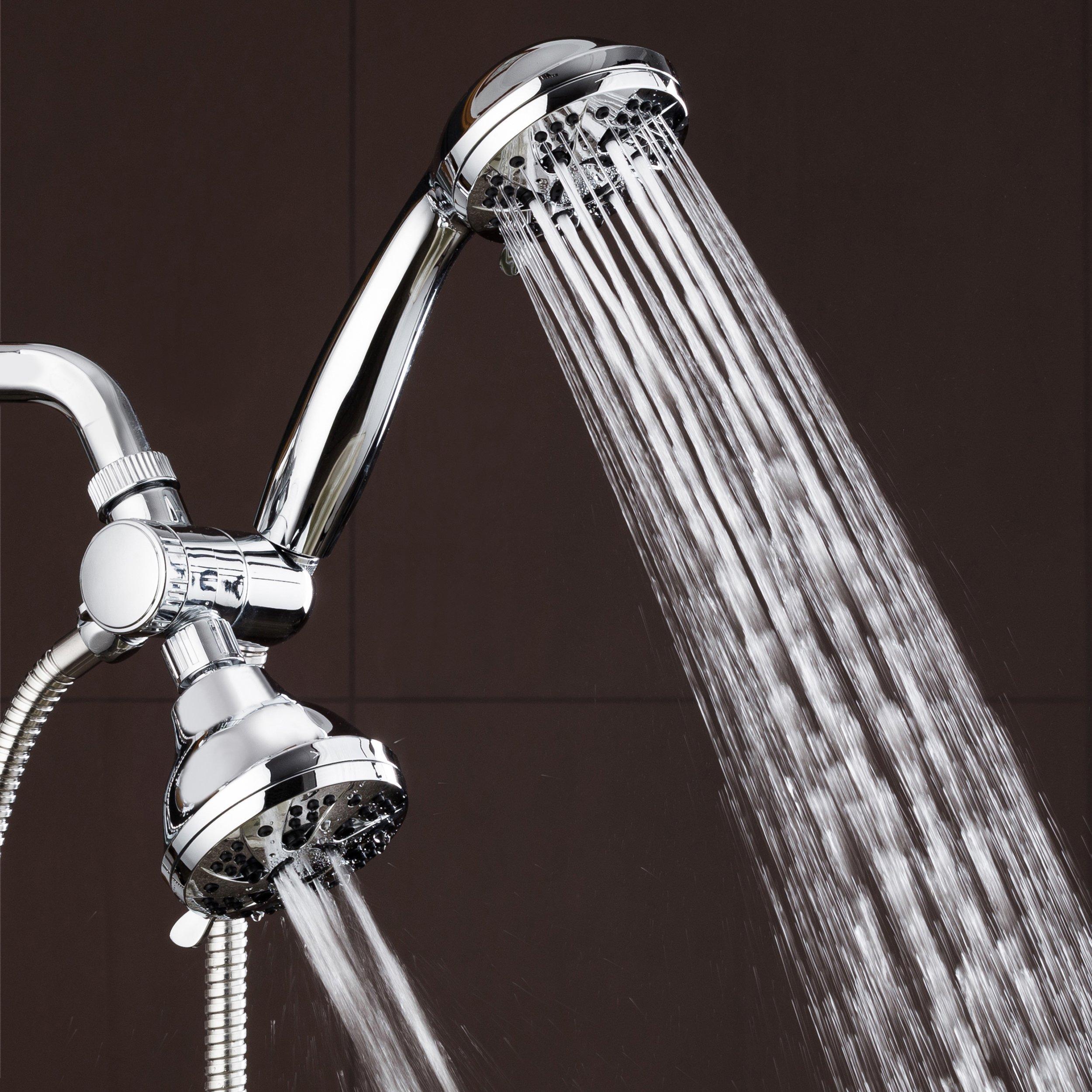 AquaDance AquaDance Total Chrome High Pressure 3-way 48-setting Rain – Handheld Shower Head Combo – Angle Adjustable, Anti-Clog Jets, Tool-Free Installation - USA Standard Certified – Top U.S. Brand