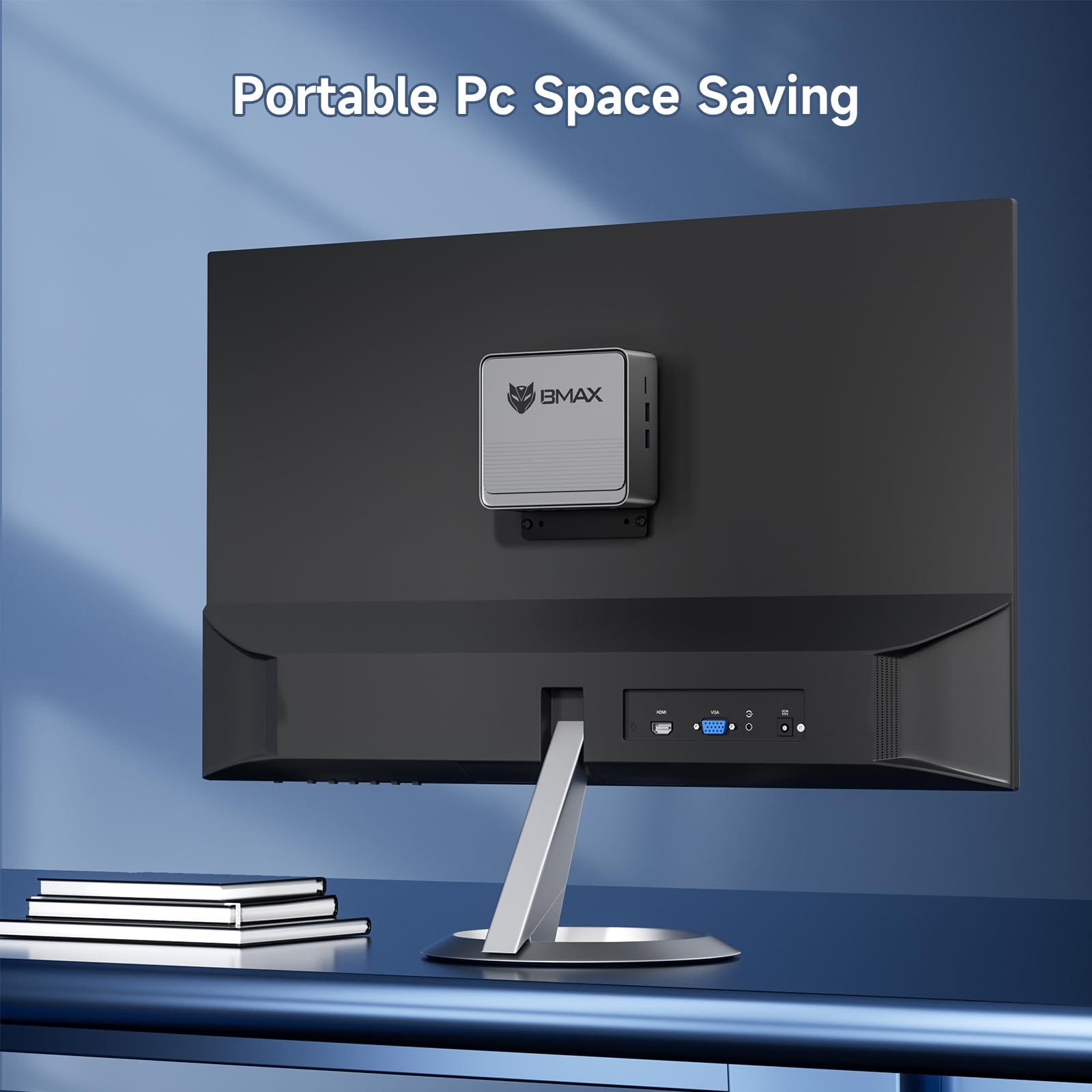 Bmax Bmax B3 Mini PC, Intel N5095(Up to 2.9GHz), 8GB DDR4 RAM/256GB SSD, Mini Desktop Computer 4K Dual Screen Display Push-Pull Cover WiFi5/Dual HDMI/USB 3.0/BT4.2 Micro Pc Mini Computer