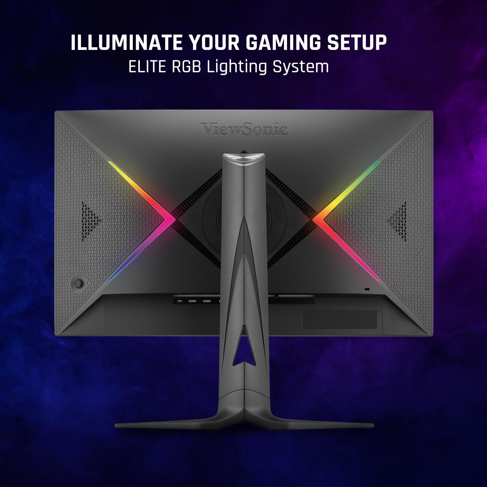 ViewSonic ViewSonic XG2736-2K 27 Inch 1440p IPS Gaming Monitor with 240Hz, 0.5ms FreeSync Premium, NVIDIA G-Sync Compatible, RGB Lighting, Advanced Ergonomics, HDMI, DP and 65W USB-C Inputs