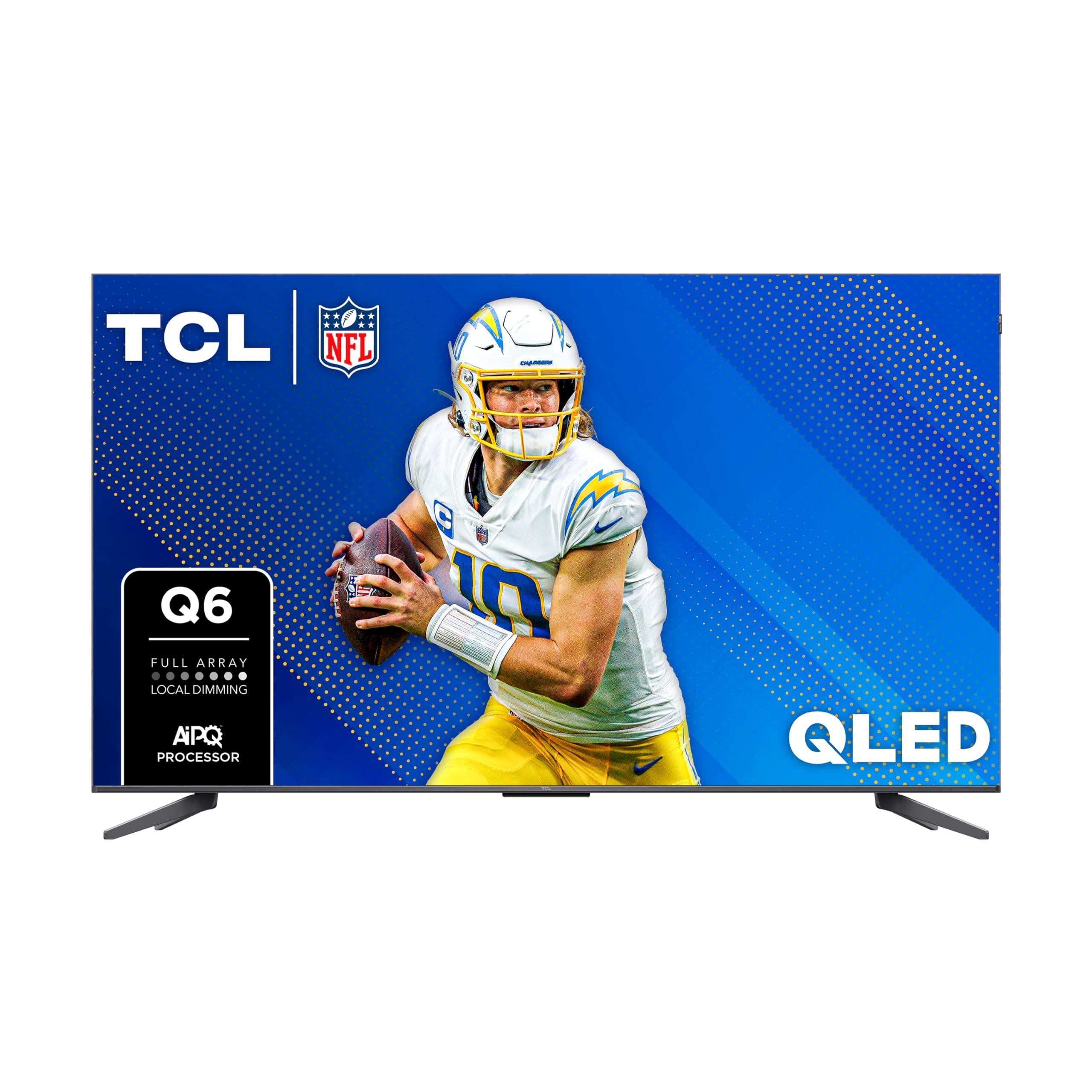 TCL TCL 55-Inch Q68 QLED Pro 4K UHD Smart TV with Google TV (55Q681G, 2024 Model) Dolby Vision, Dolby Atmos, HDR Pro, Game Accelerator up to 120Hz, Voice Remote, Works with Alexa, Streaming Television