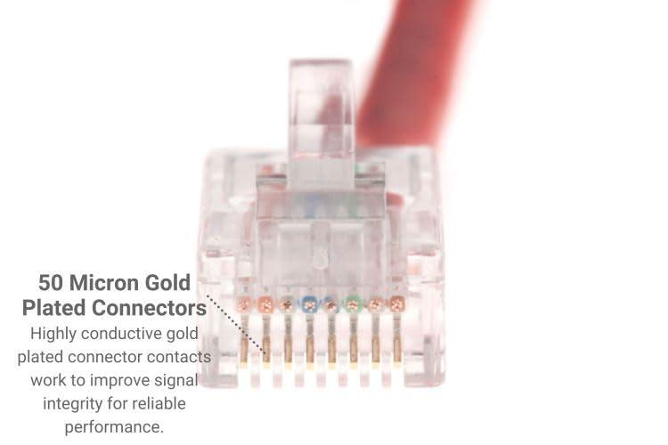 CablesAndKits CablesAndKits - Cat6 Ethernet Cable, Non-Booted, Jacket: PVC (CM), 20 ft, Red, Pure Copper, RJ45 Computer & Networking Patch Cord