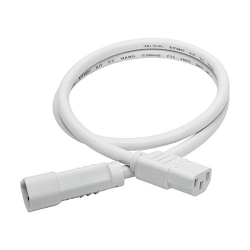 Tripp Lite Tripp Lite 3 ft. Heavy Duty Power Extension Cord, C14 to C13, 15A, 14 AWG, White (P005-003-AWH)