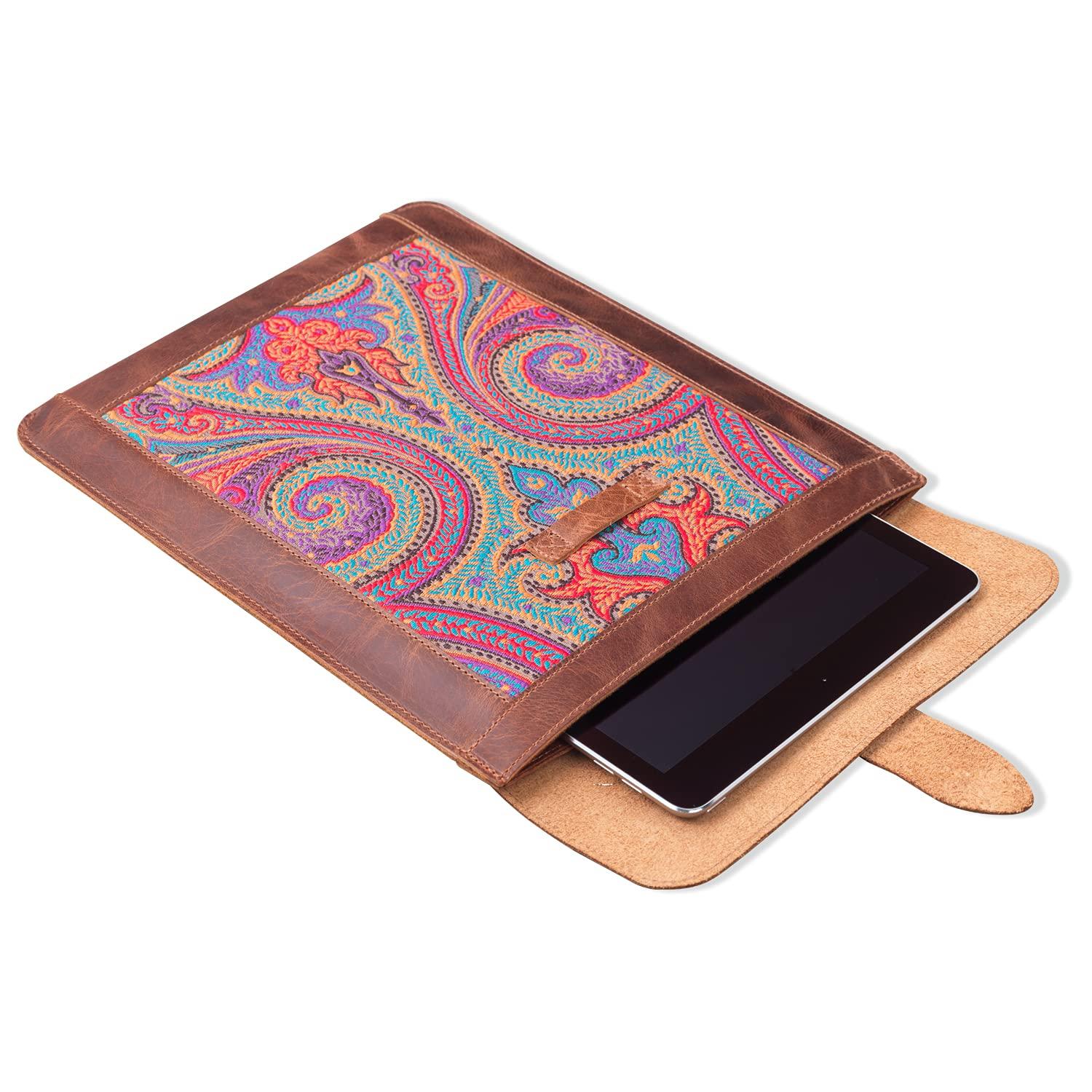 Londo Londo Genuine Leather Sleeve Bag for 11\'\' iPad Pro - iPad Air - iPad(9 - 10th Generation) - Small - Brown