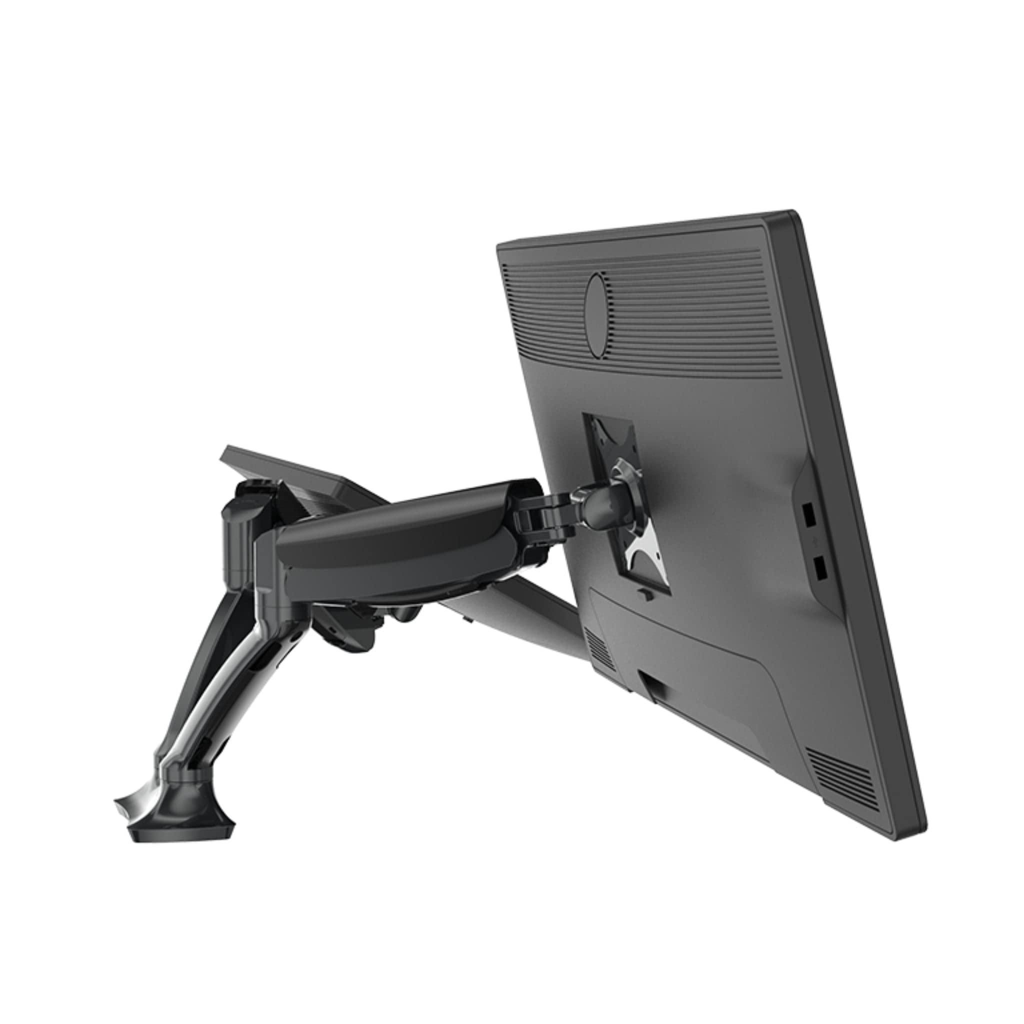 Progressive Desk Progressive Desk Dual Gas Spring Monitor Mount Stand - Fits 10"-27" Monitors - 180 Monitor Rotation - Arm Holds Up to 20 lbs per Arm