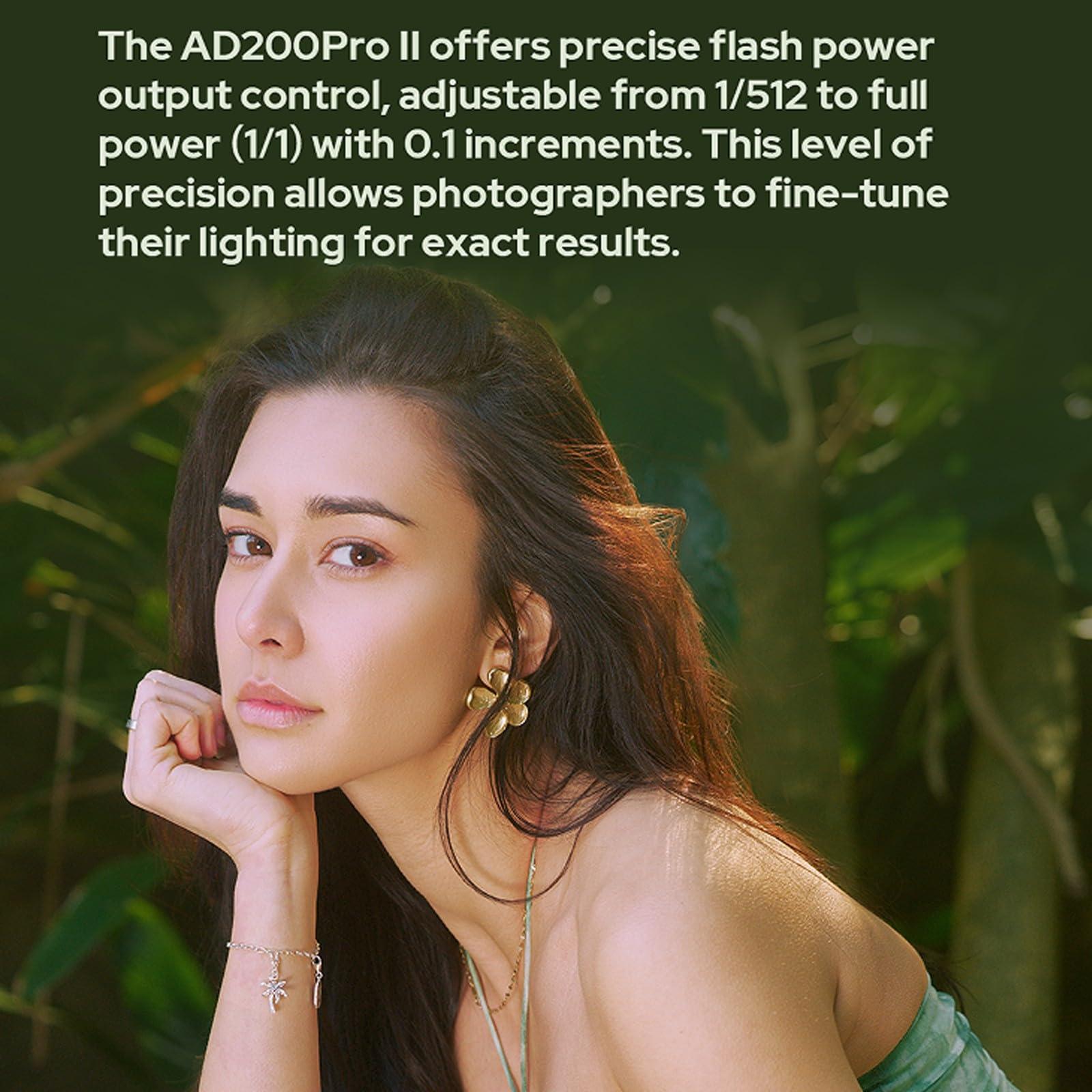 GODOX GODOX AD200 Pro II AD200Pro II 200Ws 2.4G Flash with Godox X3-C Trigger for Canon, 500 Full Power Flashes, 0.01-1.8s Recycling TTL Speedlite Pocket Monolight Strobe Flash (Upgraded Godox AD200 Pro)