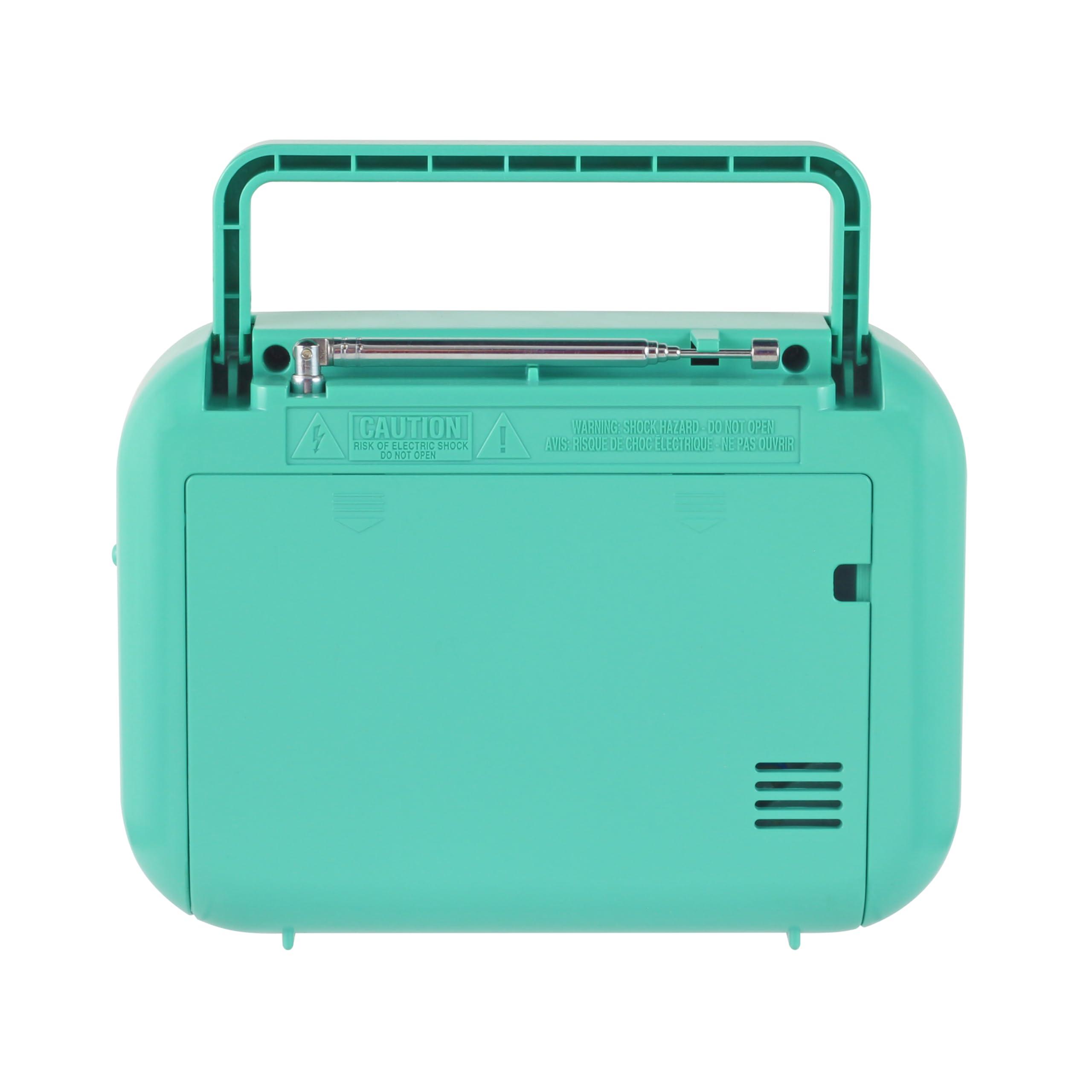 Studebaker Studebaker SB2000TS Teal/Silver Retro Classic Portable AM/FM Radio with Aux Input