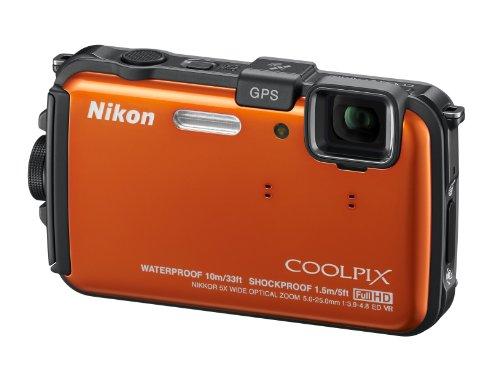 Nikon Nikon COOLPIX AW100 16 MP CMOS Waterproof Digital Camera with GPS and Full HD 1080p Video (Orange) (OLD MODEL)