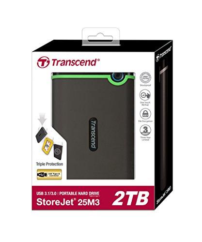 Transcend Transcend 2 TB StoreJet M3 Military Drop Tested USB 3.0 External Hard Drive (TS2TSJ25M3)