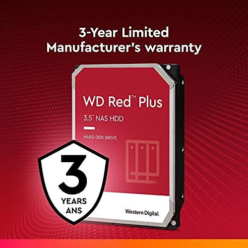 Western Digital Western Digital 1TB WD Red Plus NAS Internal Hard Drive HDD - 5400 RPM, SATA 6 Gb/s, CMR, 64 MB Cache, 3.5" - WD10EFRX