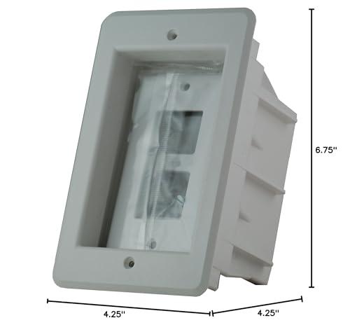 Arlington Industries Arlington DVFR1W-1 Recessed Electrical/Outlet Mounting Box, Single Gang