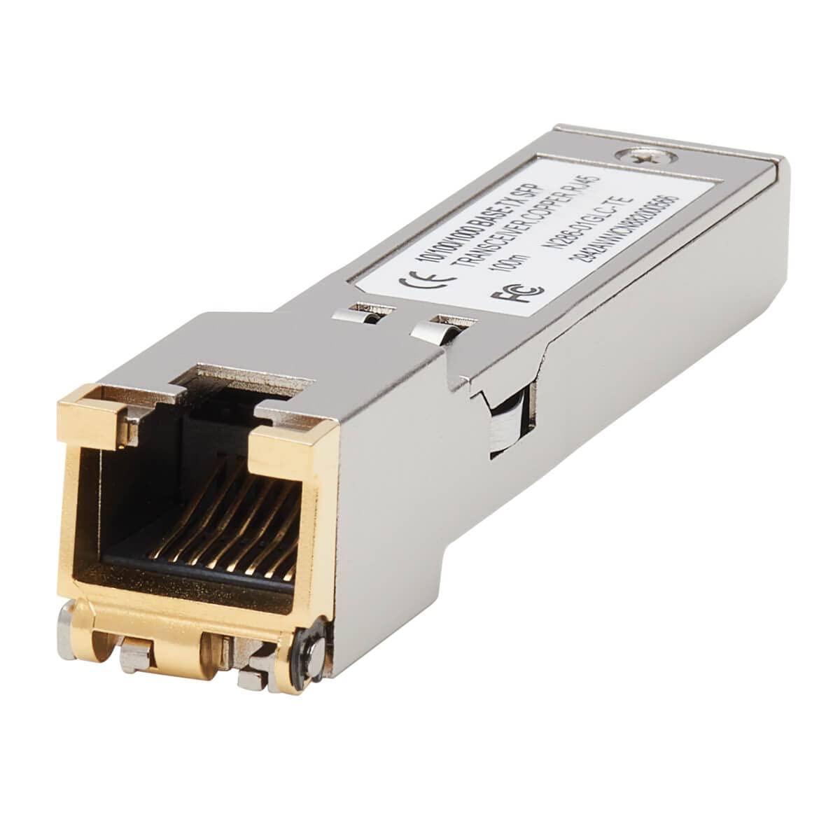 Tripp Lite Tripp Lite Cisco GLC-TE Compatible SFP Transceiver, 10/100/1000Base-TX Module, Copper, RJ45, Cat6 Ethernet, 100 m (N286-01GLC-TE)