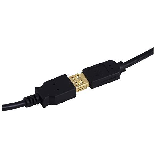 GE home electrical GE home electrical GE 6 ft. USB Extension Cable, Extend the Length of a USB Cable, USB-A Male to USB-A Female, for Laptop, Printers, USB Hubs, and More, Black, 34505