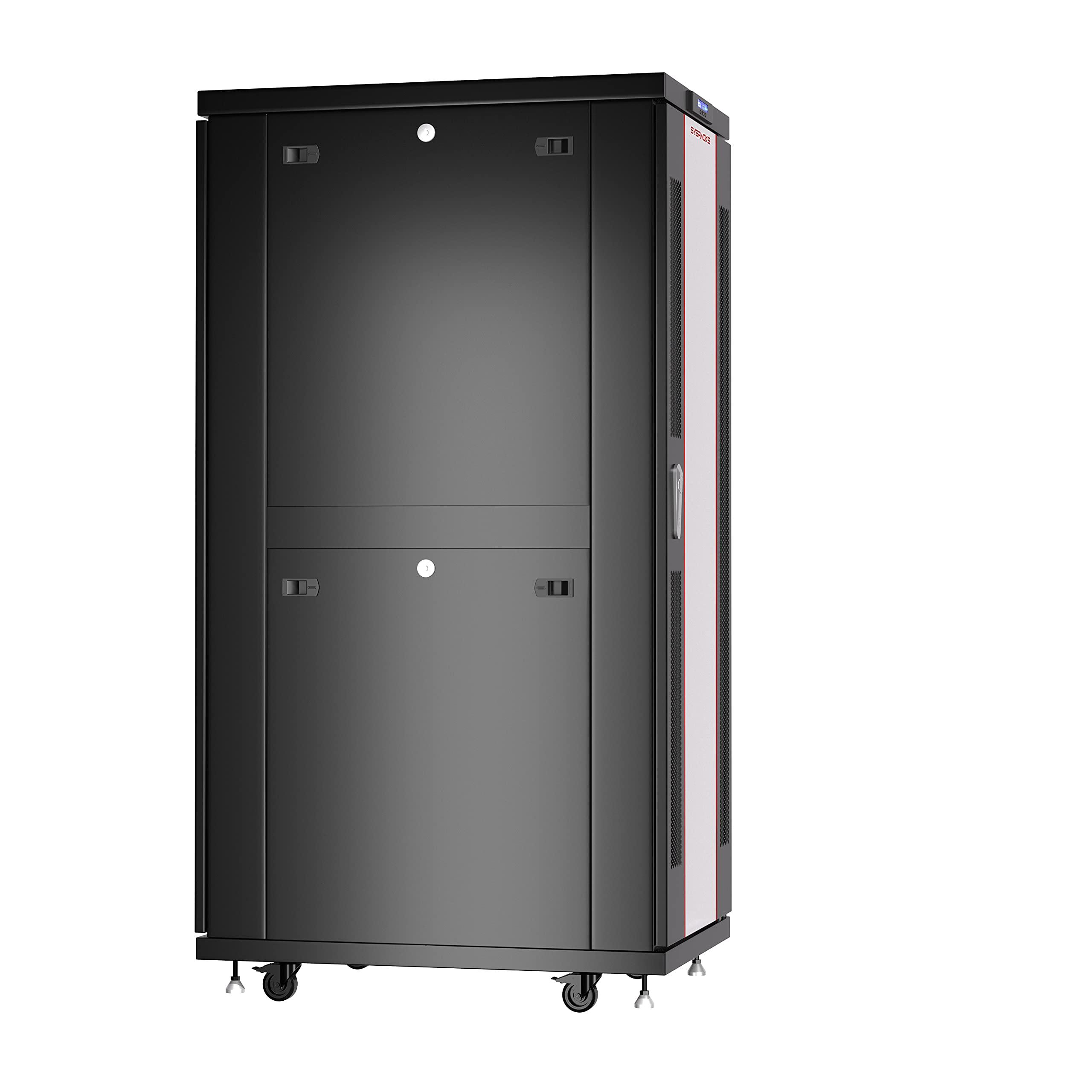 Sysracks Sysracks - Server Rack - Locking Cabinet - Network Rack Cabinet Enclosure - Rack Mount - 32 Inch Deep - Server Cabinet - on Casters - Rack Shelf - Cooling Fan - Thermostat - (37U (24\" w x32 d x74 h))