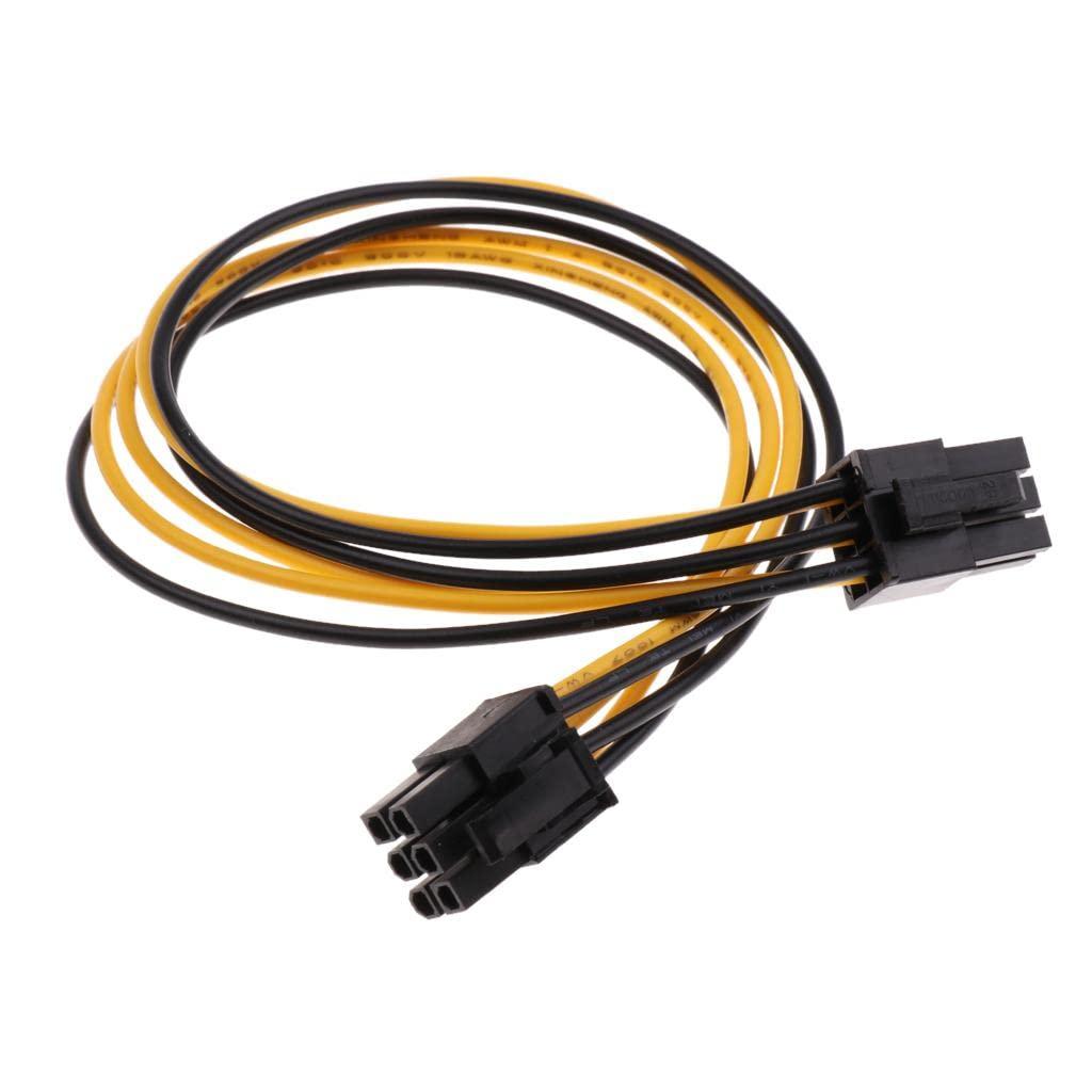 MagiDeal MagiDeal Power Extension Cable 6 Pin to 6 Pin Cable Multifunction Easy to Mount Parts PCI E 6 Pin Male to 6 Pin Male for Graphics Card