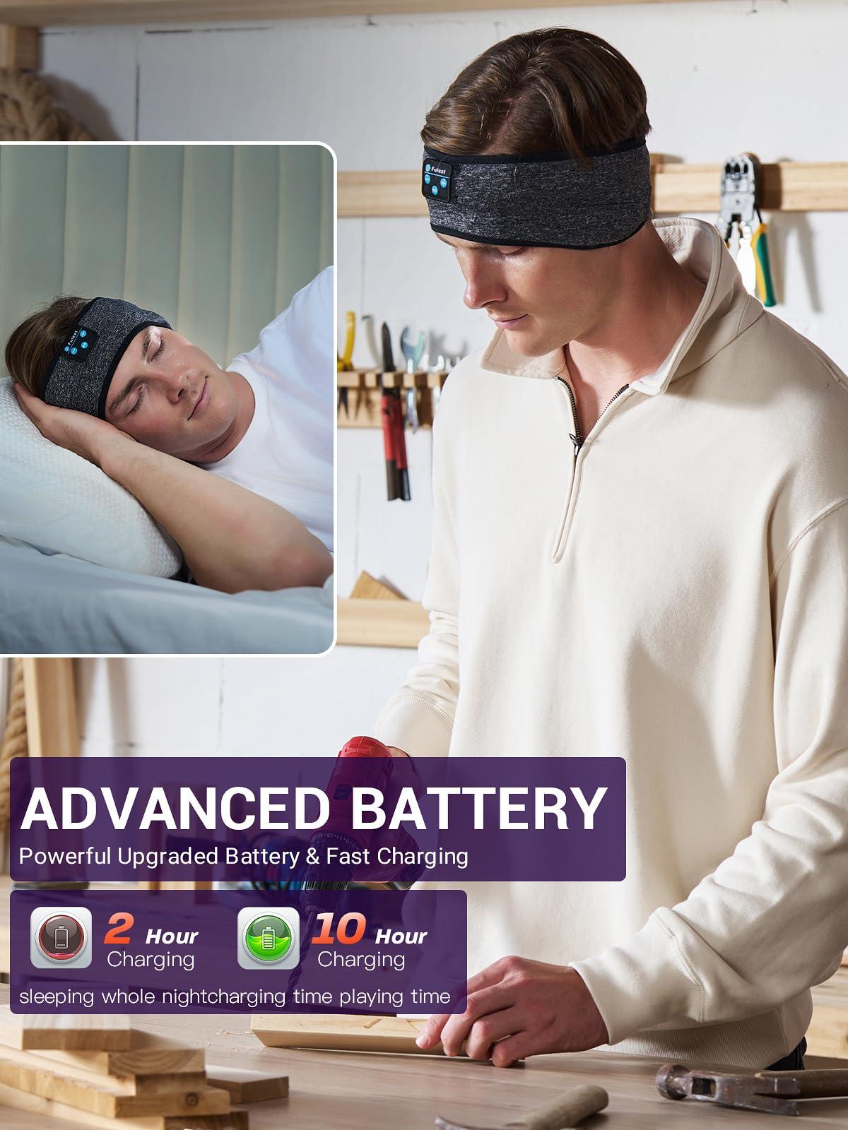 Fulext Fulext Sleep Headphones Bluetooth Headband,Sleeping Headphones Sports Headband, Long Time Play Sleeping Headsets with Built in Speakers Perfect for Workout,Running,Yoga