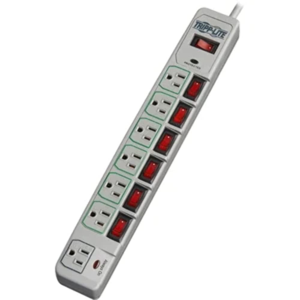 Tripp Lite Tripp Lite TLP76MSG 7-Outlet Eco-Surge Energy-Saving Surge Protector, Cool gray