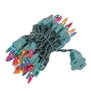 Novelty Lights Novelty Lights 50 Light Multi Christmas Mini String Light Set, Green Wire, Indoor/Outdoor UL Listed, 11' Long