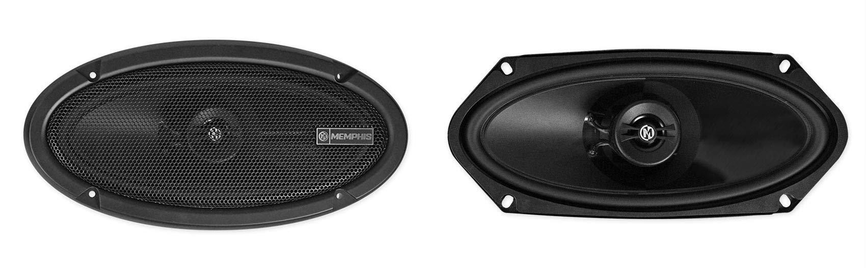 Memphis Memphis Bundle - 2 Items Pairs Audio PRX410 4x10 100 Watt 2-Way Car Speakers w/Pivot Tweeters