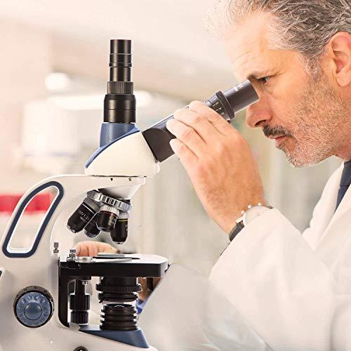 SWIFT Swift SW380T Compound Trinocular Microscope,40X-2500X Magnification,Two-Layer Mechanical Stage,5.0 MP Camera and Software Windows/Mac Compatible and 100 PCS Blank Slides