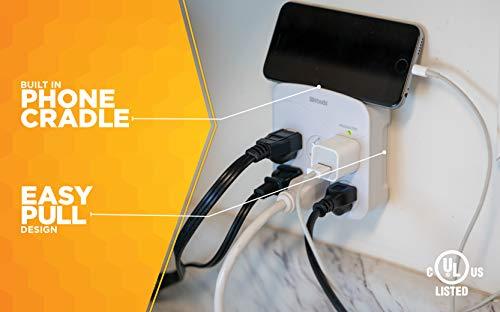 Woods Woods 41076 Surge Protector with 6 Power, 6-Outlet 1440J of Protection