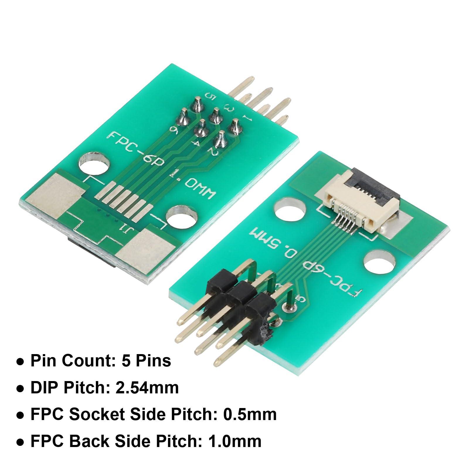 MECCANIXITY MECCANIXITY FFC FPC Connector Board 15 Pin 0.5mm 2.54mm to 1.0mm 2.54mm PCB Converter Board for LCD TVs/Digital Cameras/Laptops