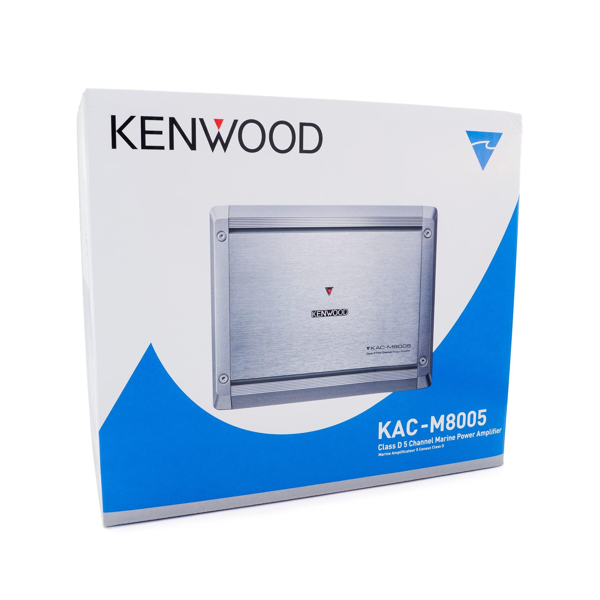 Kenwood KENWOOD KAC-M8005 5-Channel Marine/Motorsports Car Amplifier - 1600 Watts, Waterproof, High-Pass Filters, Saltwater Resistant | Enhance Your Outdoor Audio Experience!