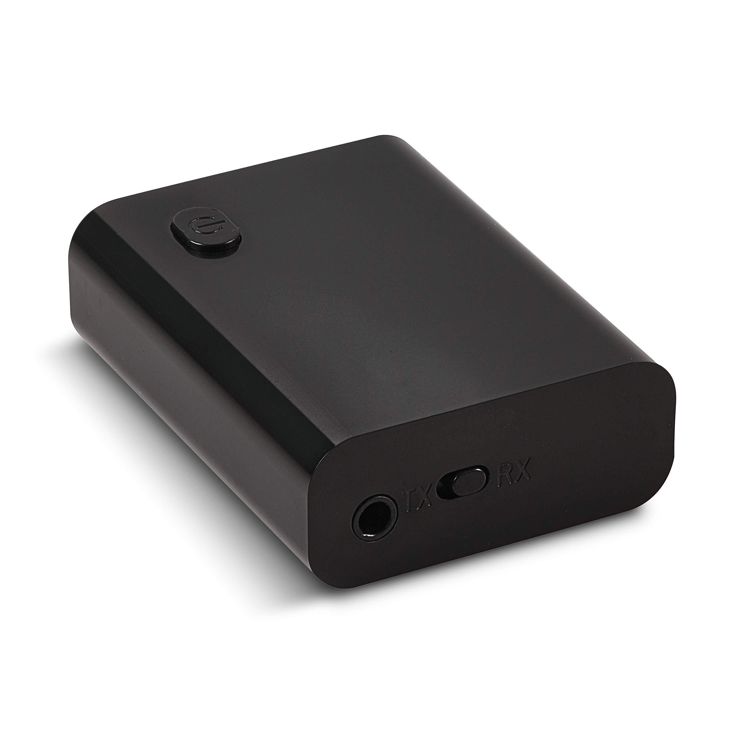 Jensen Jensen Portable Wireless Audio Transmitter & Receiver Compatible with TV, Sound System, Car & Nintendo Switch, Bluetooth Connectivity, 32-Foot Range, 13 Hours of Playback