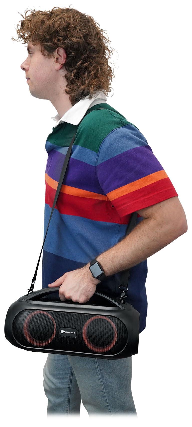 Rockville Rockville GO Party MAX BASS Large Portable LED Bluetooth Speaker w/Wireless Link