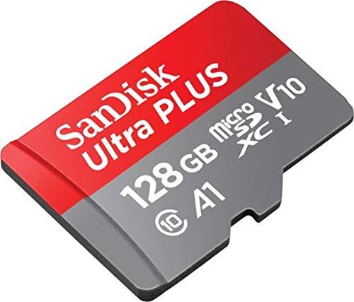 SanDisk SanDisk - Ultra Plus 128GB microSDXC UHS-I Memory Card - 130MB/s, C10, U1, Full HD, A1, Micro SD Card - SDSQUA4-128G-GN6MA