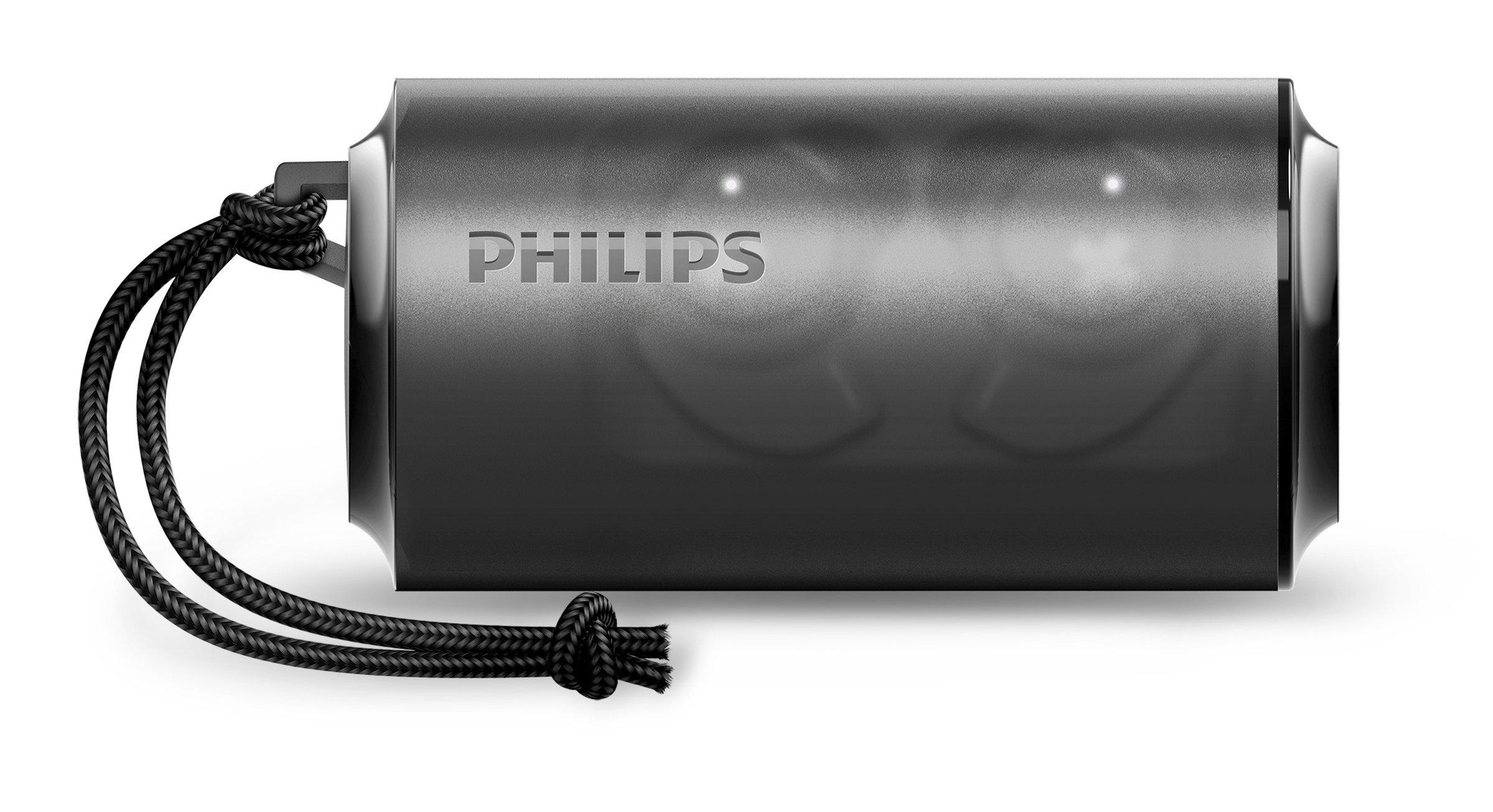 PHILIPS PHILIPS Bass+ SHB4385 Wireless Bluetooth in-Ear Earbuds, TWS with Up to 6+6 Hours of Playtime, 3 Sizes Ear Tips, Charging Case - Black (SHB4385BK)