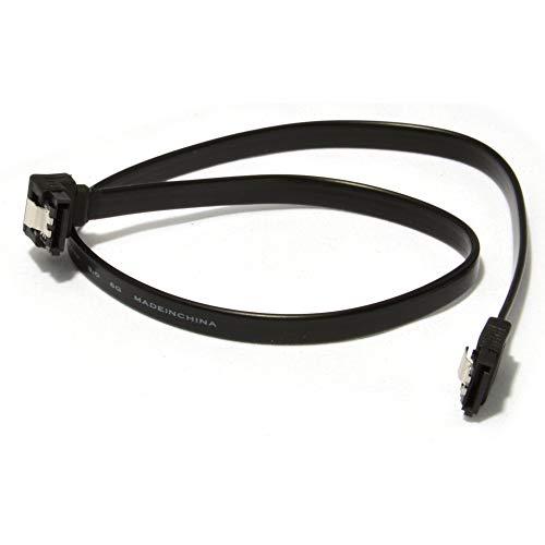 JacobsParts JacobsParts SATA Cable SATA III 6Gbps 90 Degree Right Angle with Locking Latch 18 Inches for HDD SSD - Black